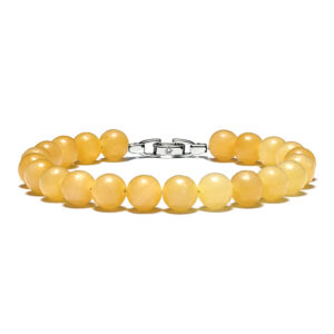 Men’s beige jade bracelet with natural 8mm jade beads