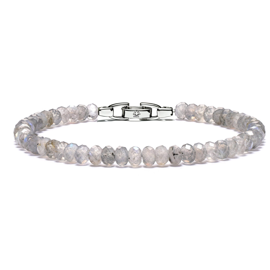 Men’s labradorite bracelet with 6mm natural beads