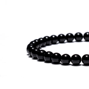 polished black onyx beads smooth glossy surface