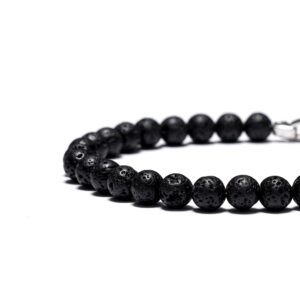 Men’s grounding lava stone bracelet SIDE