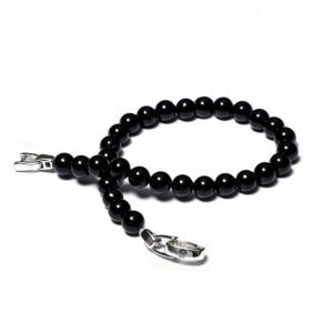 men black onyx bracelet clasp detail