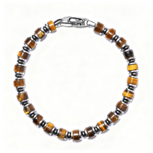 Men’s tiger eye and hematite bracelet handmade 6mm beads