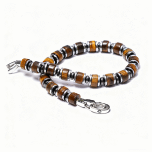 925 sterling silver clasp on men’s tiger eye bracelet