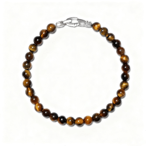 Men’s yellow tiger eye bracelet 6mm beads shown as a full circular bracelet