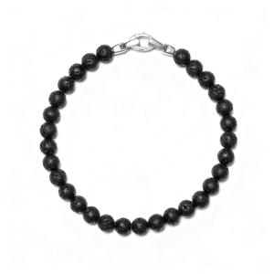 Men’s grounding lava stone bracelet minimalist design