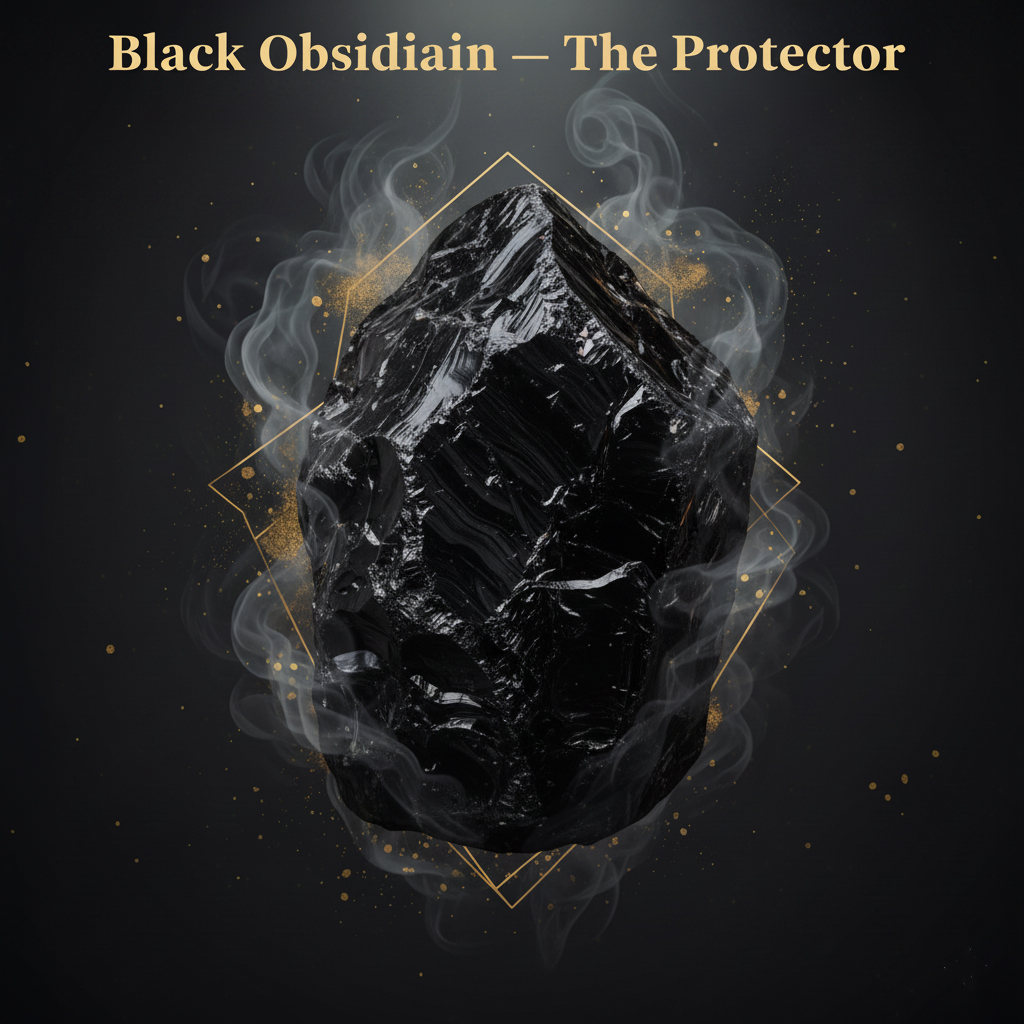 crystal meanings for men Black Obsidian — The Protector
