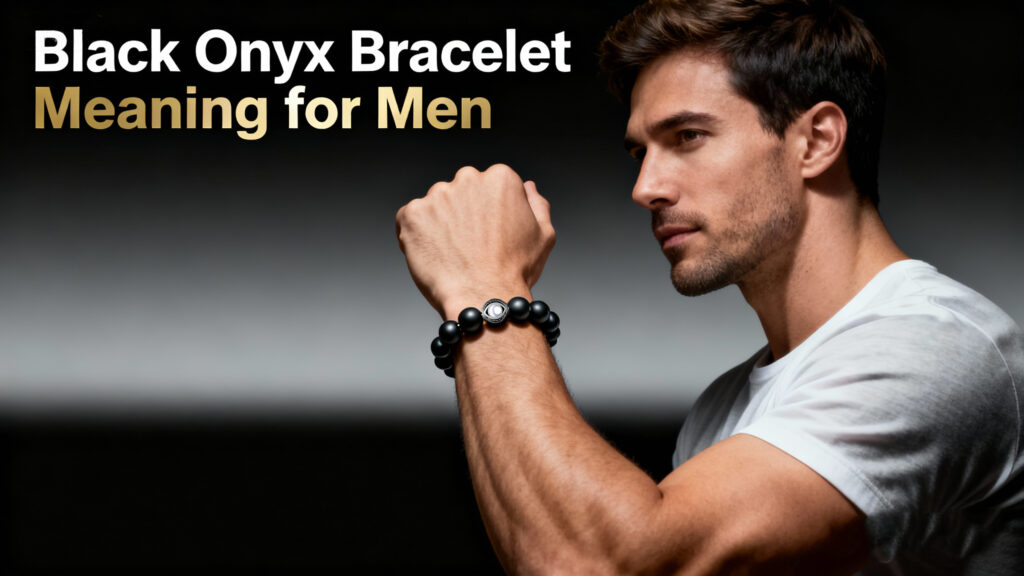 Black onyx bracelet meaning for men – strength and protection
