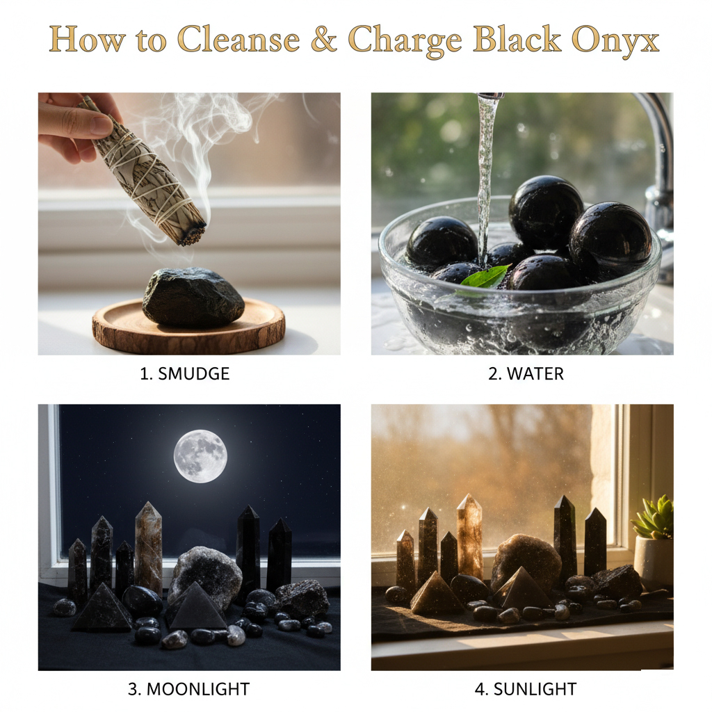 How to Cleanse & Charge Black Onyx