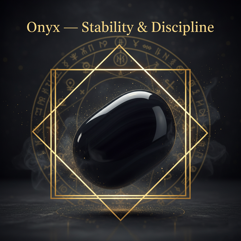 crystal meanings for men Onyx — Stability & Discipline