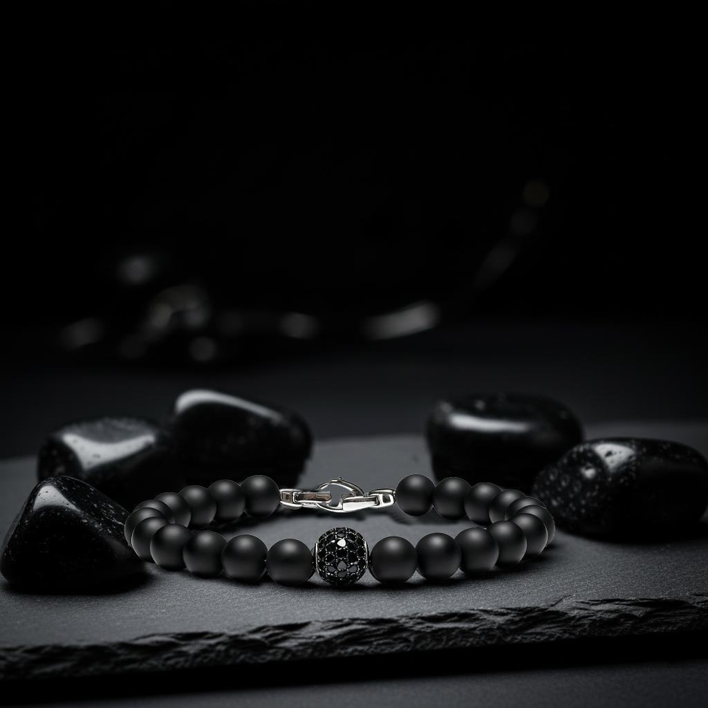 Men’s Black Onyx Diamond Bracelet