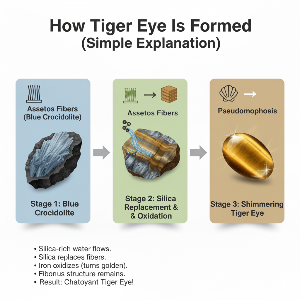 How Tiger Eye Is Formed (Simple Explanation)