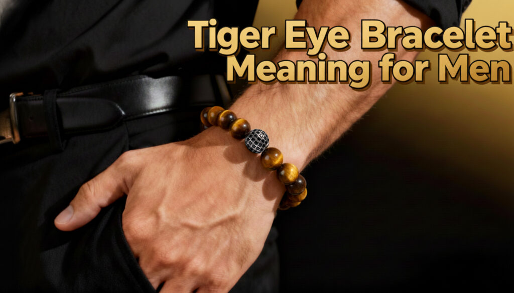 Tiger Eye bracelet meaning for men – masculine crystal bracelet for confidence and focus
