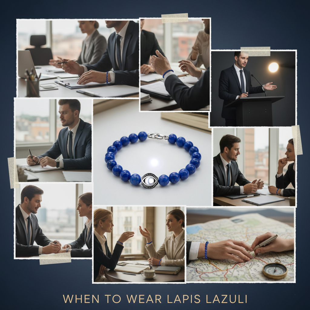 lapis lazuli and black onyx bracelet for men