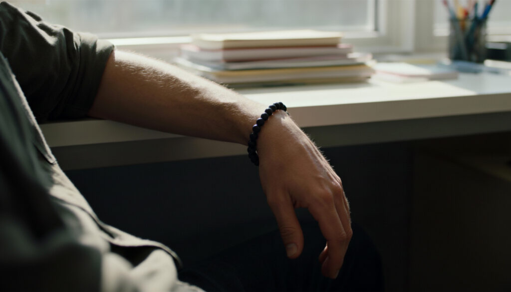 men wearing crystal bracelet daily