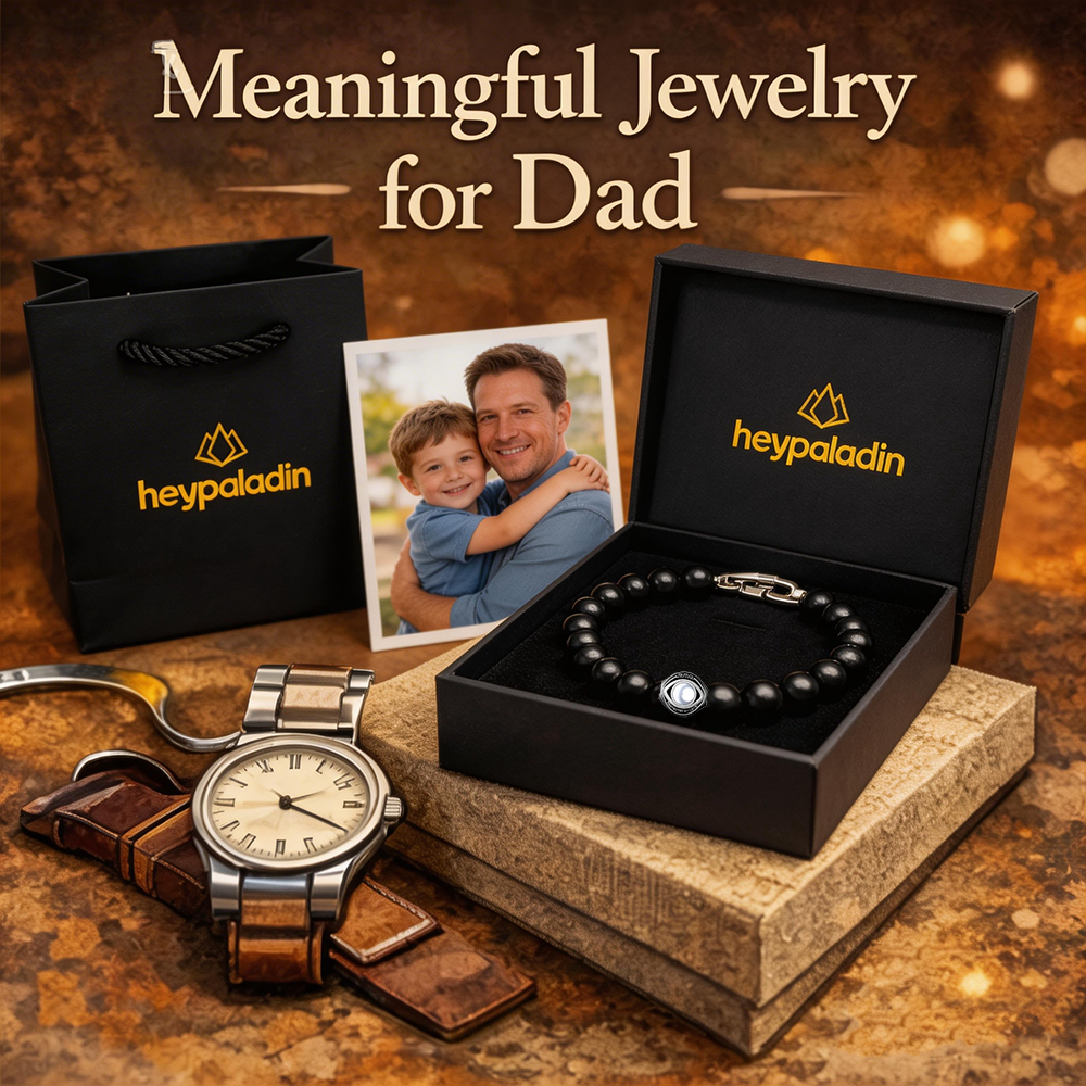 Black onyx bracelet meaningful gift for dad