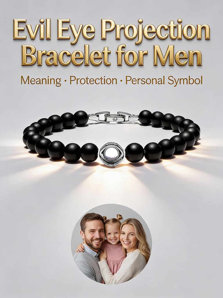 custom evil eye projection bracelet for men
