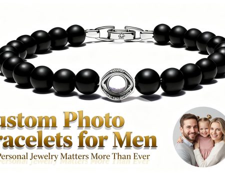 custom photo bracelet for men with hidden photo projection